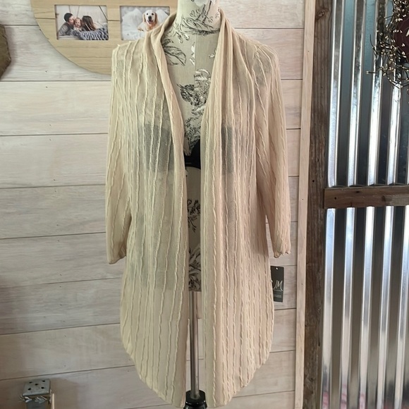 NWT JM Collection Tan Cardigan XL - Picture 1 of 5